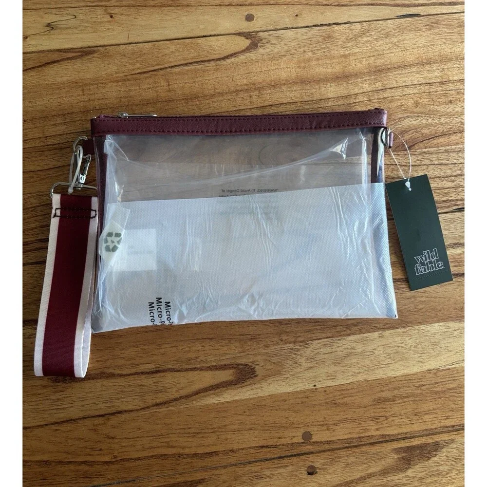 Game Day Clear Wristlet Clutch - Wild Fable™ Maroon